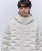 Musinsa Standard Brick Line Hooded Light Down Jacket [Off-White]