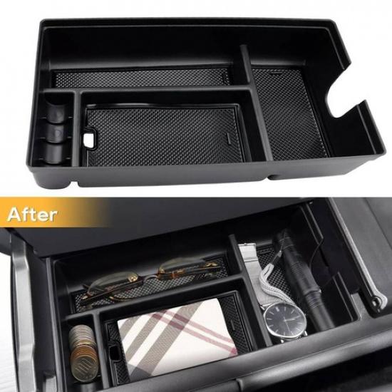 Car Center Armrest Storage Box Organizer Tray Black Fit For:-2025 Lexus RX