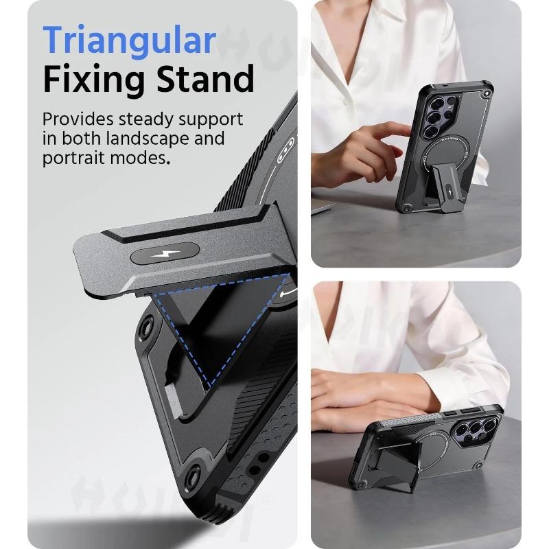 Magnetic Case For Samsung S26 Ultra S2 Ultra A7 A6 A36 A17 Protection Upright Kickstand Shockproof Back Magnetic Phone Cover