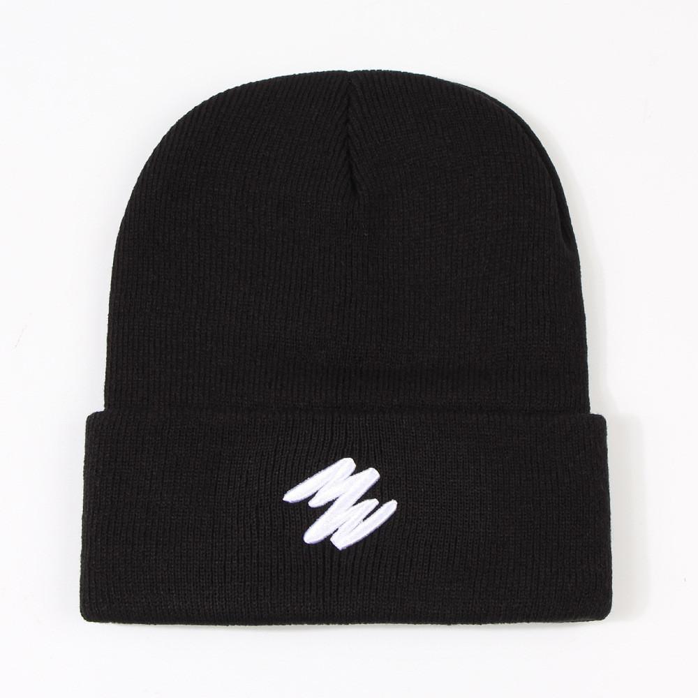 Winter Warm Knit Hat Fashion Letter Embroidery Ear-protection Cap
