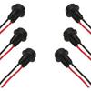 Senzeal T10 W5W 194 LED Bulbs 921 Sockets Adapter Rubber + Copper Wire 6pcs