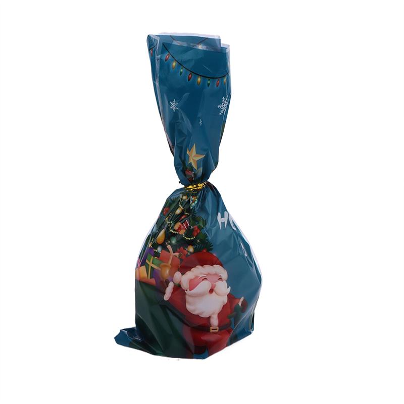 50Pcs Merry Christmas Cellophane Bags With Twist Ties Xmas Candy Gift Bags Year'S Eve Christmas Party Decoration