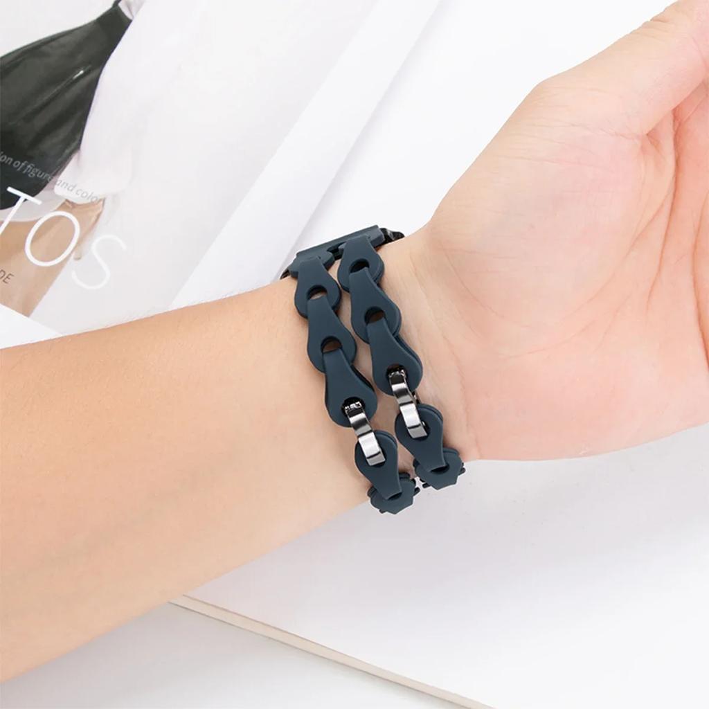 Silicone Chain Strap For Huawei Watch Fit 4 3 2 1 Wristband Bracelet Adjustable Band 18mm 20mm Replacement Strap