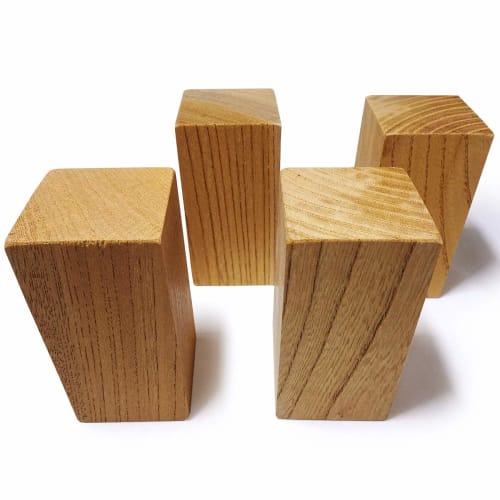 Japanese Zelkova Wood Planks, Squared Timber Blocks, 40mm X 40mm X 80mm, Knot-Free, Set of 4