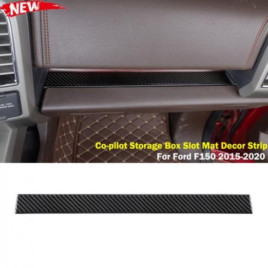 Car Console Panel Trim Cover Decal Sticker For Ford F150 2015+ Soft Carbon Fiber