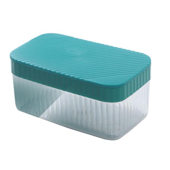 Silicone Ice Cube Tray with Storage Box And Ice Shovel 32 Grids Ice Mold for Freezer Leak-Proof Stackable Ice Maker for Home Party