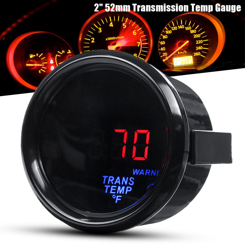 Buy 2" 52Mm Auto Trans Temperature Gauge Digital LED Car Meter W/Sensor