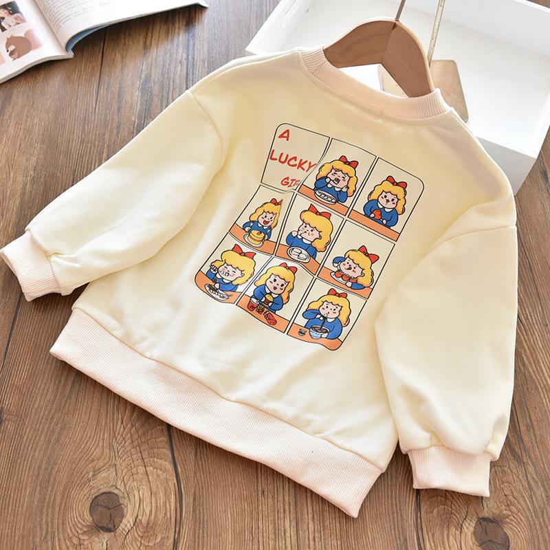 Mädchen Cartoon niedlich lässig Crewneck Hoodie Kinder T-Shirt Frühling Herbst