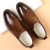Men's cotton shoes winter British style formal wear men's velvet warm leather cotton shoes tide