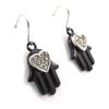 Les Trésors De Lily [J7714] - Designer-Ohrringe 'Fatma' schwarz weiß