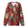 Women's Casual And Fashionable Christmas Print Long-Sleeved Top