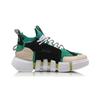 Li Ning Youth  Childrens Paris Fashion Week Trendy Casual Mid-Top Basketball Shoes Kids Sneakers Black Green YKBN048-5
