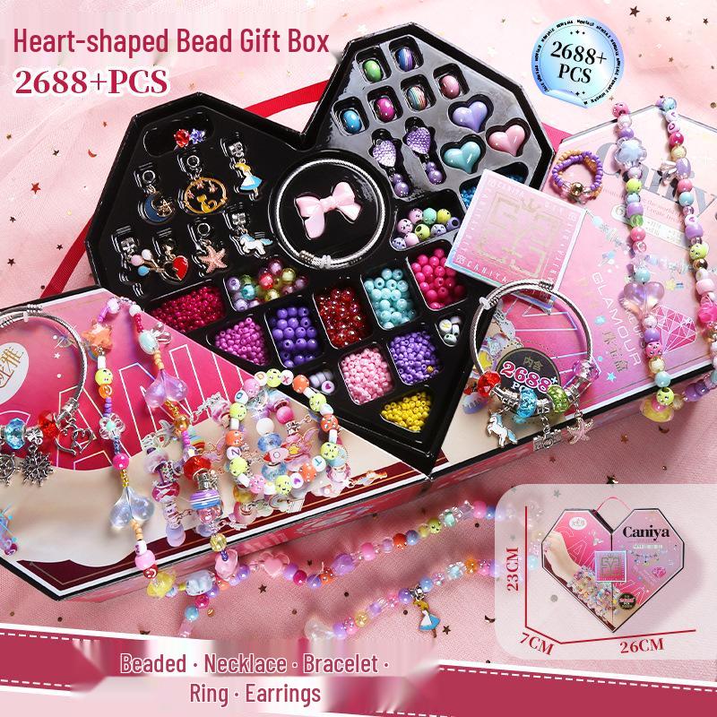 

Girls DIY Beading Jewelry & Hair Clip Gift Box for Children s Day