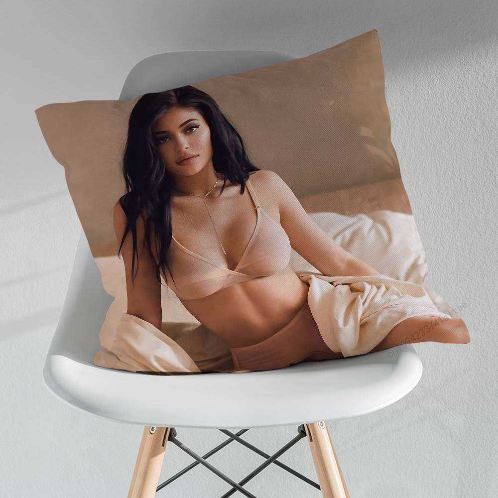 Sexy KKylie JJenner Actor Various Sizes Square Pillow Case For Car Home Bedchamber Decor Birthday Gift
