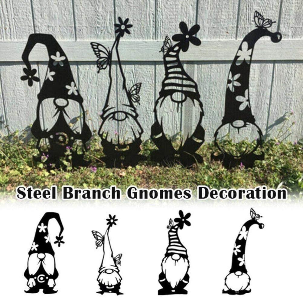 Metal Garden Fairy Statue Plug Outdoor Lawn Yard Decorative Iron Art Ornament