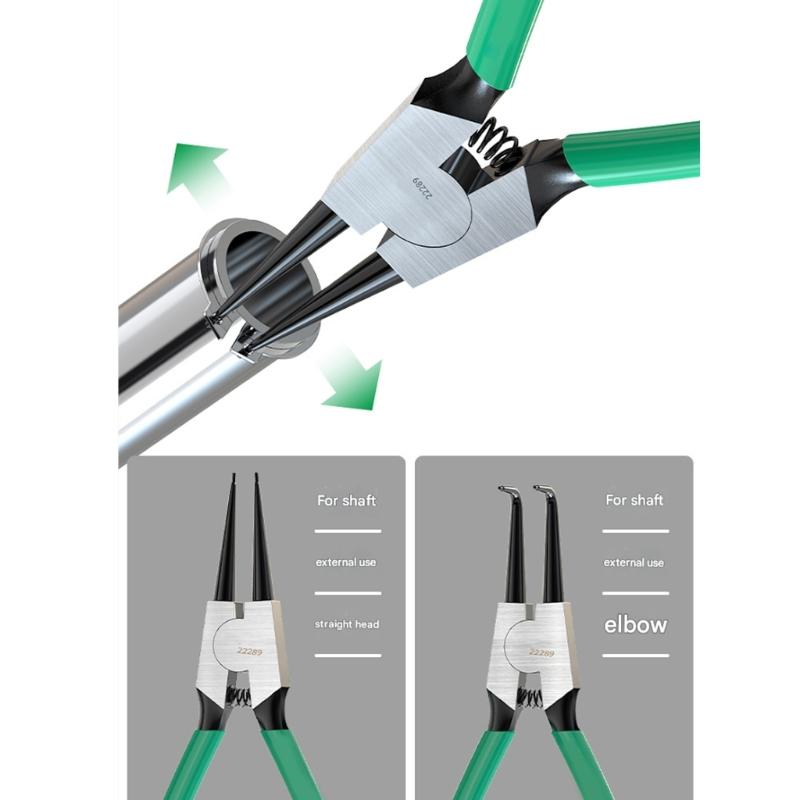 7inch Circlip Pliers Needle Nose Pliers Retaining Rings Pliers For Inner Outer Retaining Rings Industrial Maintenance
