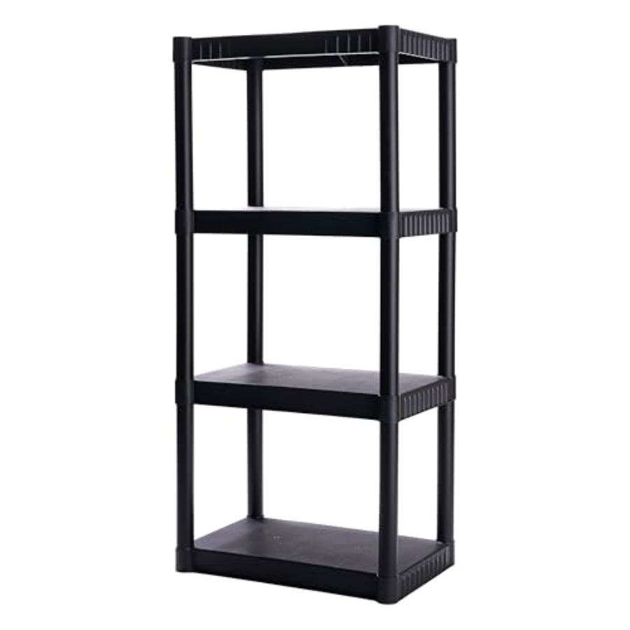 Scaffalature in Plastica a 4 Ripiani 48 x 23 x 14 Capacità 200lb Scaffali per Dispensa Ufficio Armadio e Garage Facili da Assemblare Plastica Resistente