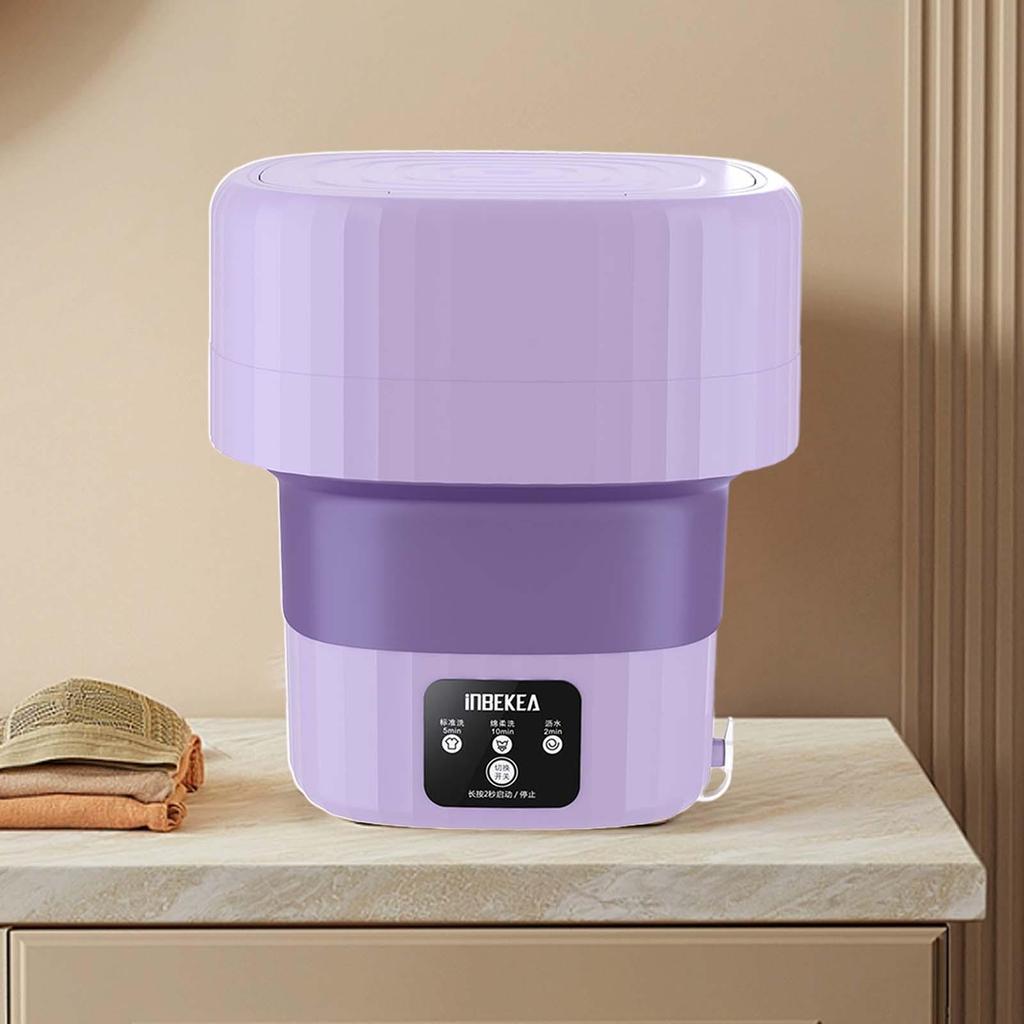 9L Foldable Mini Washing Machine Socks Underwear Panties Retractable Home Portable