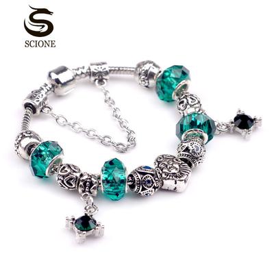 Style Women's Fashion Bracelet with Diamond Large Hole Beads DIY Jewelry
