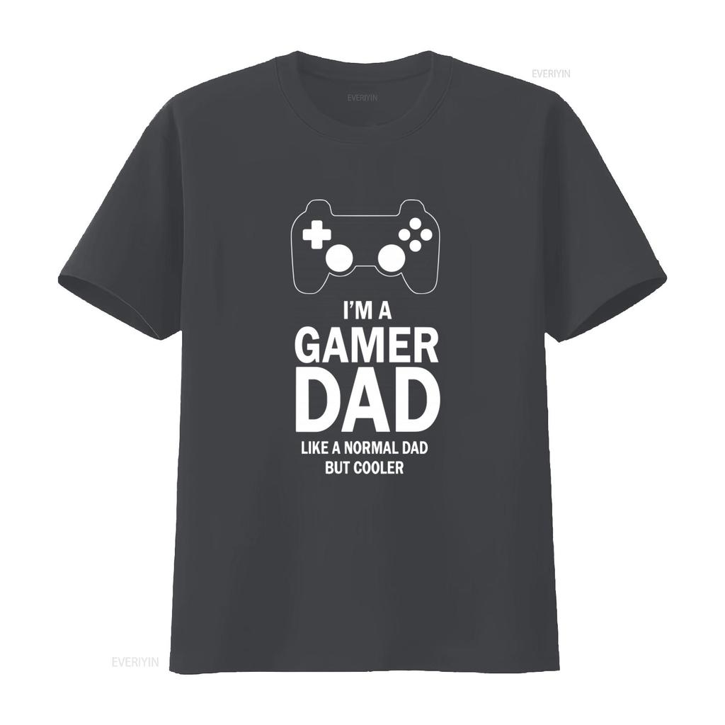 Gamer Dad T Shirt Im A Like Normal But Cooler Mens Fathers Day  vintage Washed Versatile graphic Top For Everyday Wear