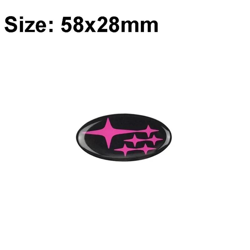 For Subaru STI Forester Outback Legacy Impreza XV Tribeca WRX BRZ 58x28mm Car Logo Steering Wheel Decoration Cover Emblem Decals Y2