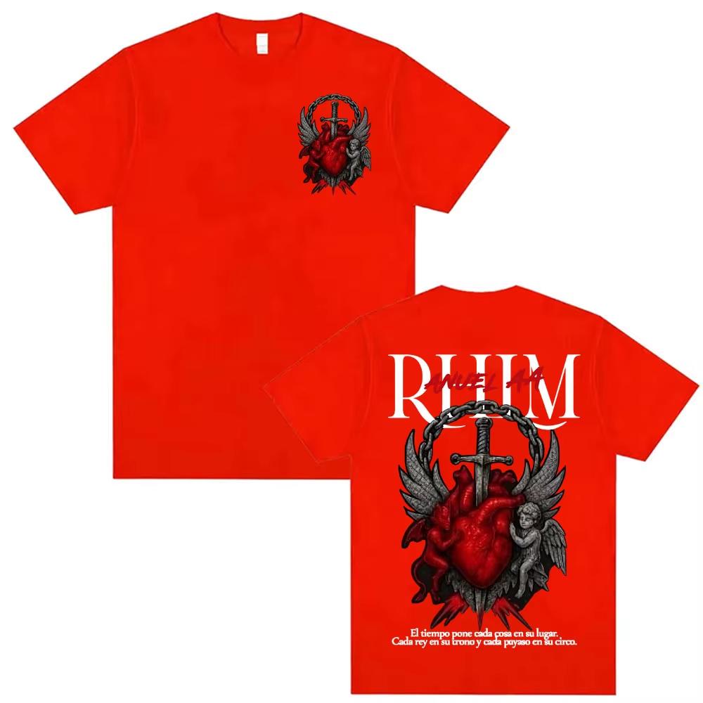 2026 Rapper Anuel AA Rhlm 2 Album Tour Graphic Tshirts Mens Clothing Hip Hop Short Sleeve Tshirt ONeck Comfort T Shirts