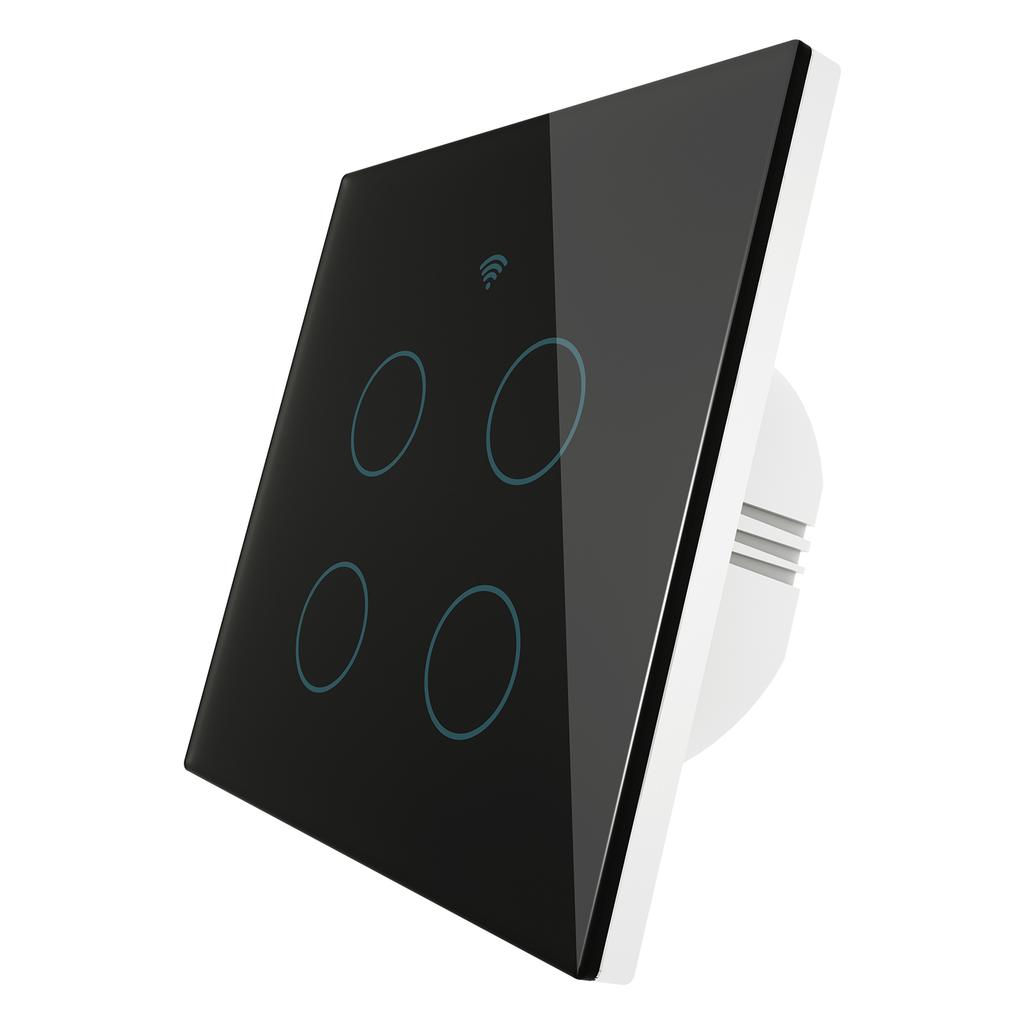 WiFi Smart Touch Wall Switch with Multi-Control Association 2/3 Way , Relay Status Optional,Backlight On/Off
