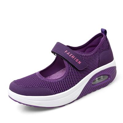 Large Women's Walking Shoes Lightweight Mesh Breathable Sneakers Casual Shoes Cushion Flat Shoes