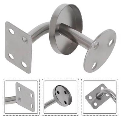 1Pcs Wall Support Handrail Bracket Stair Railing Guardrail Stainless Steel Hand Rail Holder 60x60mm Home Decoration Accessories