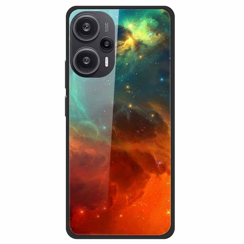 For Xiaomi Poco F5 5G F5Pro Case Luxury Tempered Glass Soft Bumper Phone Cover for POCO F5 Pro 2023 Fundas on PocoF5 Painted