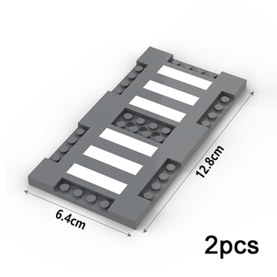 Klocki MOC Miasto Przyjaciele Widok Ulicy Płyta Światła Drogowe Znak Podstawa Drogowa Kompatybilne Most Kolejowy Klocki Budowlane DIY Zabawki dla Dzieci
