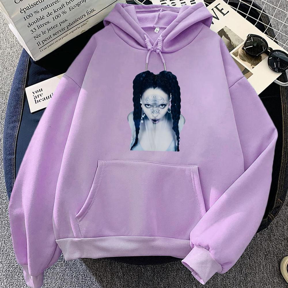 Grafische Kapuzenpullover für Damen und Herren, Winter-Sweatshirts mit Kapuze, EUSEXUA FKA Twigs Sängerin, bedruckte Pullover, Kapuzenpullover im Gothic-Stil, Sudaderas