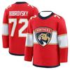 Florida Panthers Hockey Jersey - Rood met Witte/Marineblauwe/Gouden Accenten Atletische Stijl Must-Have Jersey 3D Prints Lange Mouwen V-hals Tops