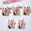 10 Stück Neue Süße Cartoon-Katzen-Serie Flache Rückseite Harz Scrapbooking DIY Schmuck Haarspange Basteldekoration