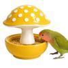 Jijijing Mushroom Bird Feeding Bowl, No Mess Pet Cage Feeder, Covered Food or Water Bowl for Small Animals Budgie Cockatiel Hamster