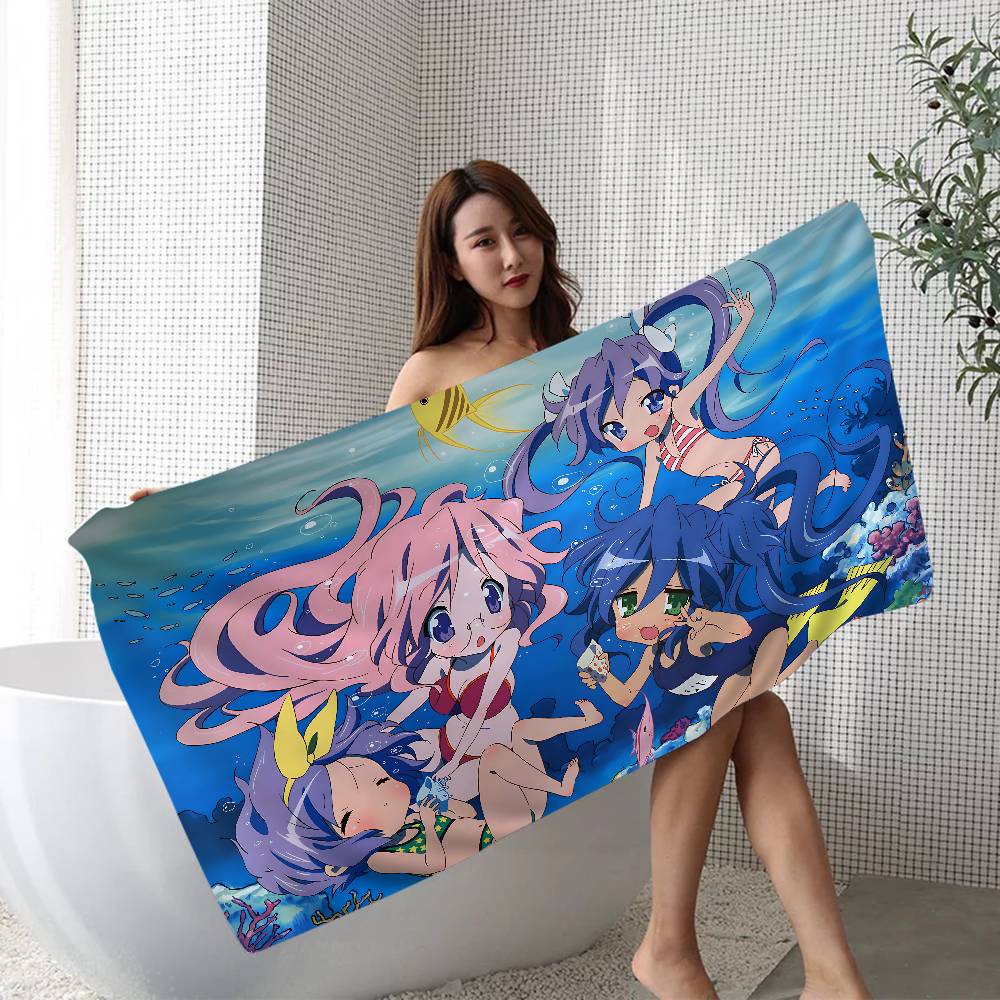 

Anime Lucky Star Microfiber Beach Towel Absorbent Quick dry Soft Yoga Swimming Resort Mountain Climbing Towel W30*H60(CM)