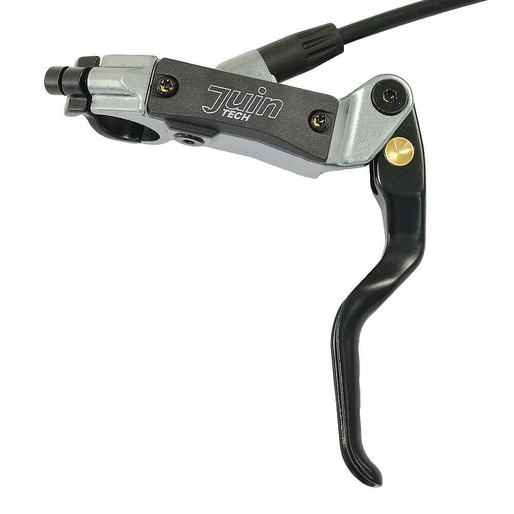 JUIN TECH DB1 MTB Hydraulic Disc Brake JT2265 E-bike Dual-Piston Set(F+R) W/160mm Rotor, Gray,