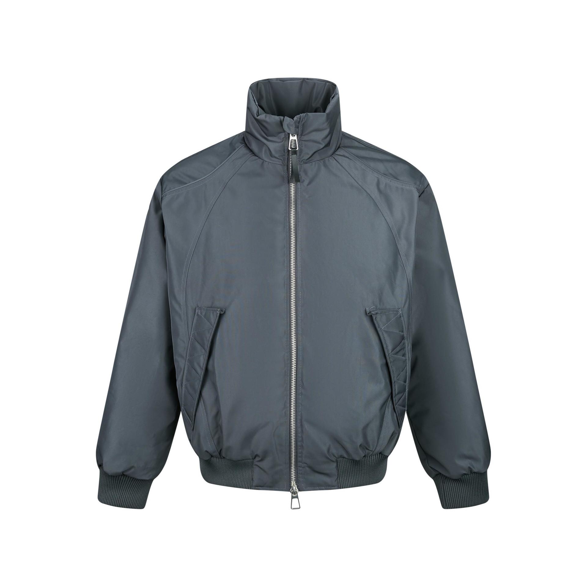 

EME Yishengyi 90% White Duck Down Retro Stand Collar Bomber Jacket L сірий колір