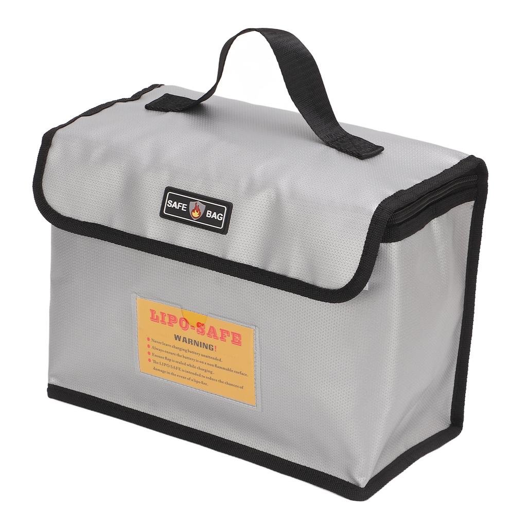 Lithium Battery Explosion Proof Bag Zipper Closure Portable Fire Roof Battery Protective Storage Pouch