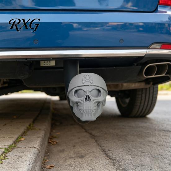Pick-up Truck Anhängerkupplungsabdeckung Piraten Totenkopf Anhängerabdeckung, 3D Geschnitzte Anhängerkupplungskugel für SUV Wetterbeständig Pick-up, Staubdichte Schutzkappe Anhängerkupplungskugel,