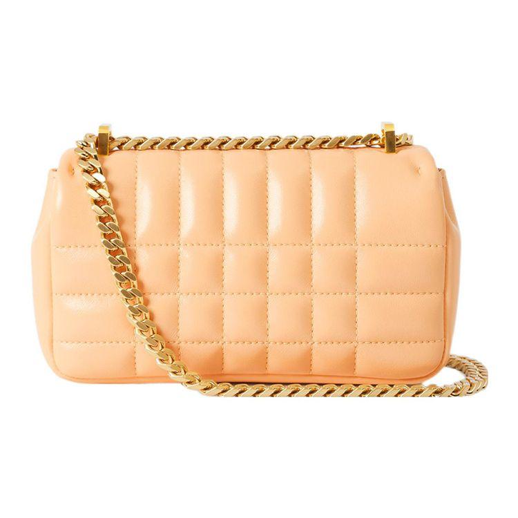 Burberry Lola Quilted Lambskin Mini Shoulder Bag With Adjustable Strap Women Bags Gold 80704961