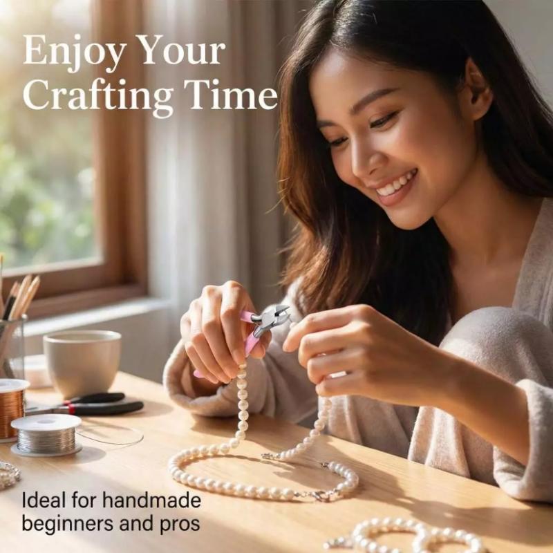 Jewelry Making Plier Tool Set Stainless Steel Non-Slip Handles Ideal Gift for DIY Craft Hobby Lovers Adults Kids