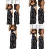 Damen Sexy Schwarzes Floral Maxikleid Mit Cut-Out Design Perfekt Für Boho Strandurlaube