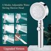 Pressure Shower Head 6 Modes Adjustable Water Saving Shower Head Water Massage Shower Head Bathroom Accessories