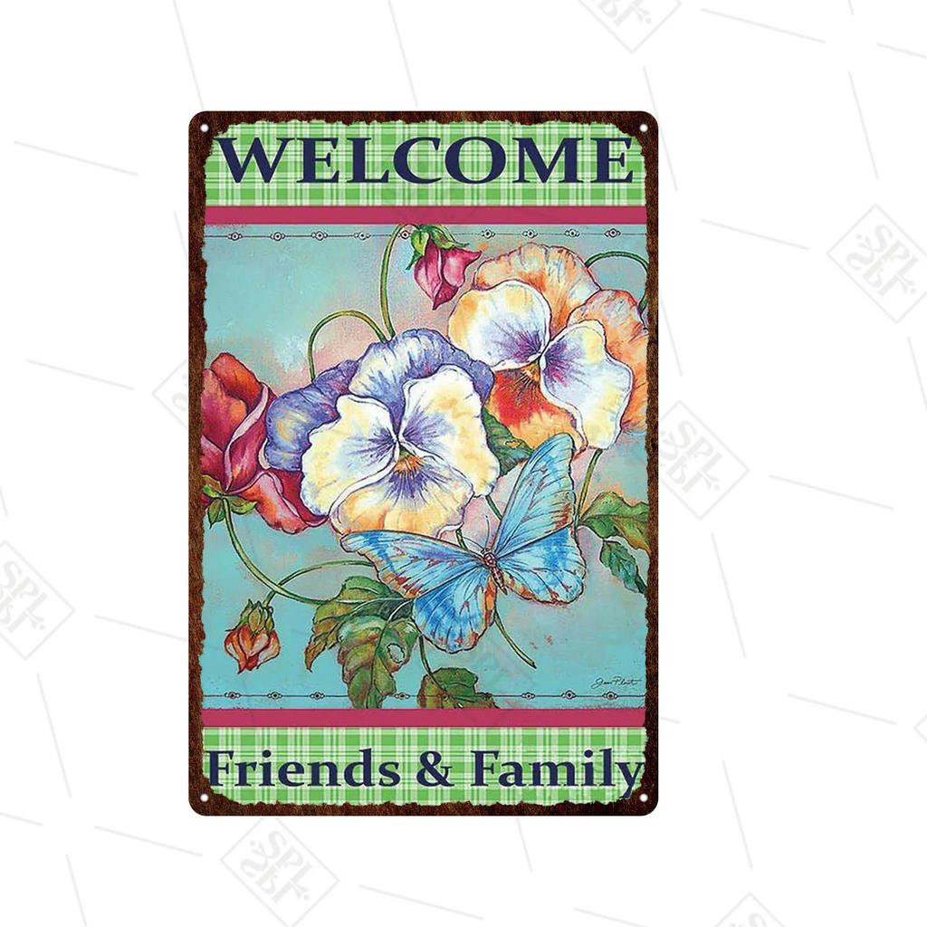 Animal Metal Sign Vintage Forest Park Doorplate Cat Bird Metal Tin Plate Fishing Plaque Bar Wall Sticker Farm Home Decoration