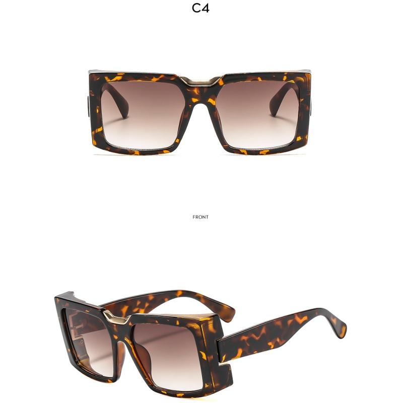 Women's sunglasses, men's and women's fashion square large-frame sunglasses