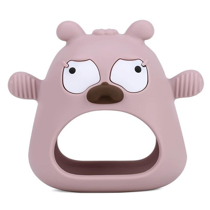 

HHO-Baby Cute Dog Buddy For Newborn Care Gums Silicone Teether Teething Gloves Sucking Needs