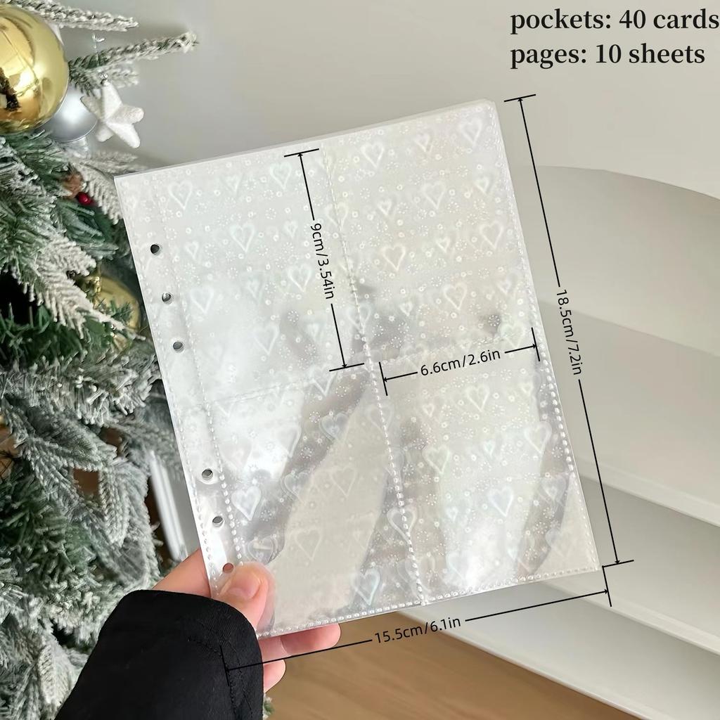 A6 Bow Plush Binder Pocards Holder Cute Girl Ins Idol Card Kpop Po Album Collect Loose-Leaf Card Storage Cover Stationery Quality