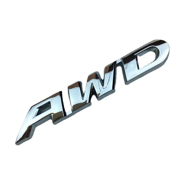 Compatible Toyota & Honda AWD Car Logo Tail Badge Sticker