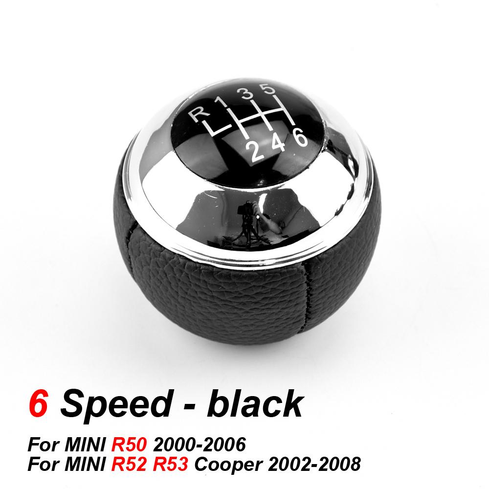 Car Styling MT 5/6 rychlostní chromovaná hlavice řadící páky řadicí páka házená pro Mini R50 2000-2006 / Cabrio R52 R53 Cooper
